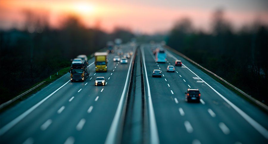 a busy freeway.