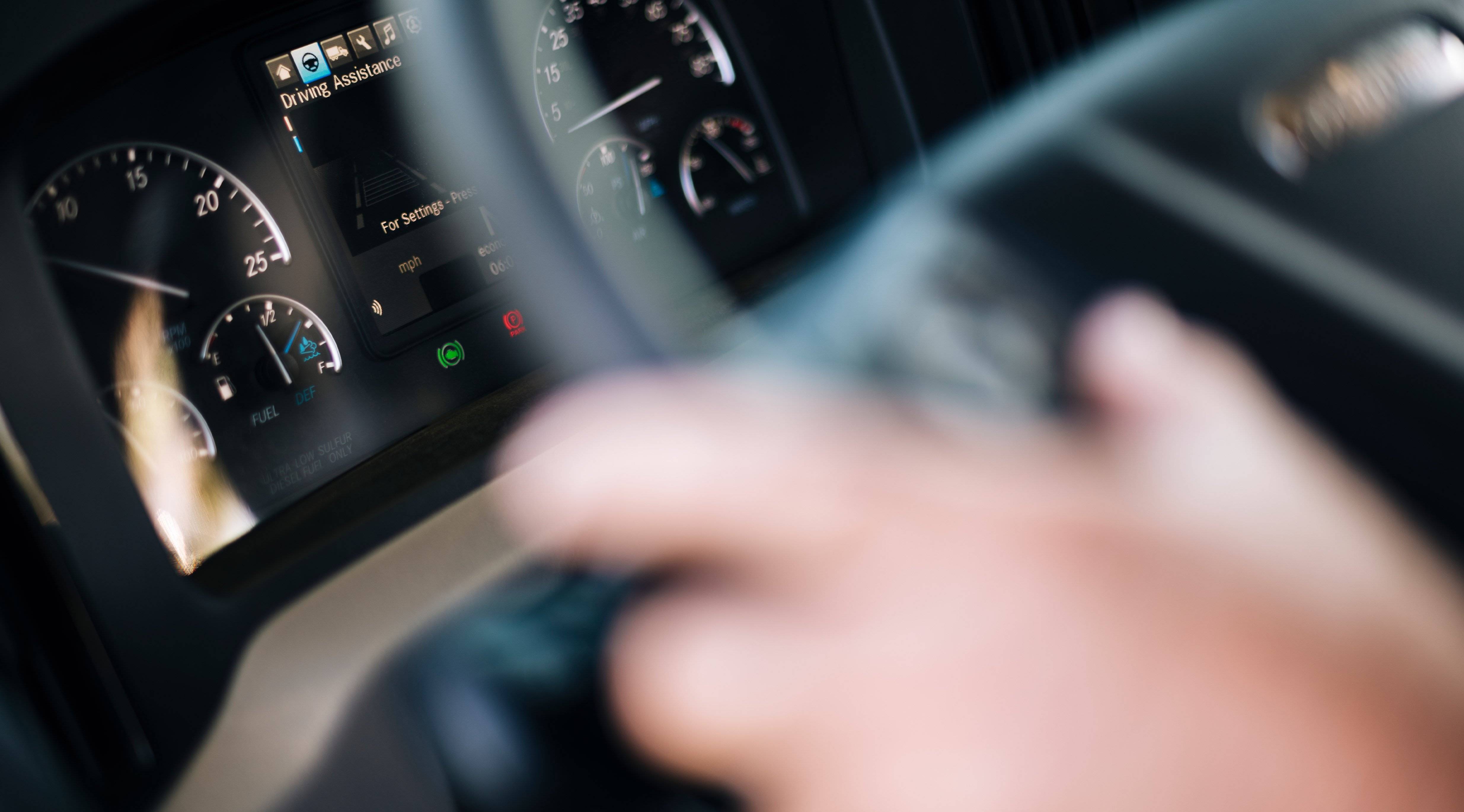 A close-up of onboard safety technology options.