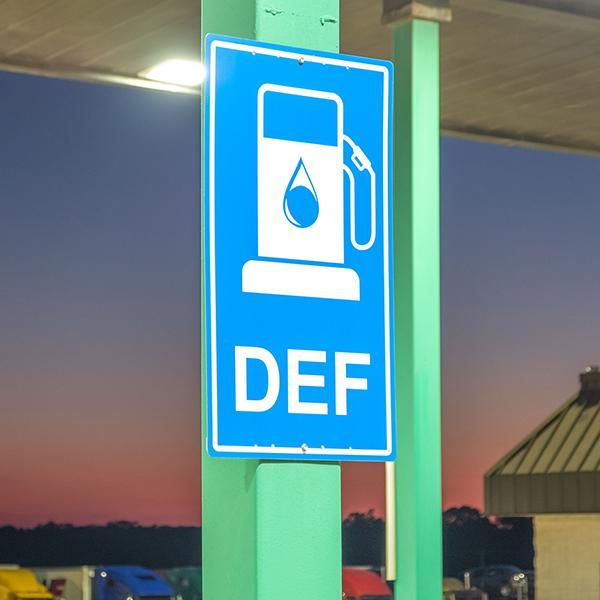 Diesel Exhaust Fluid sign