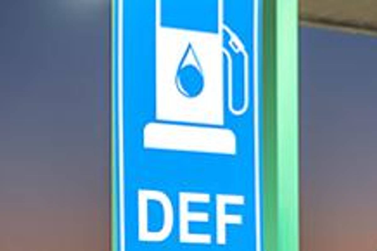 Diesel Exhaust Fluid sign