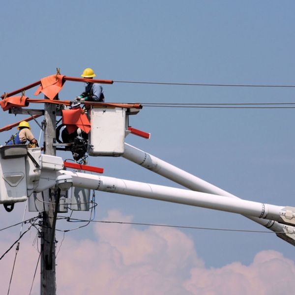 Electric professionals working