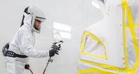 Body technician painting