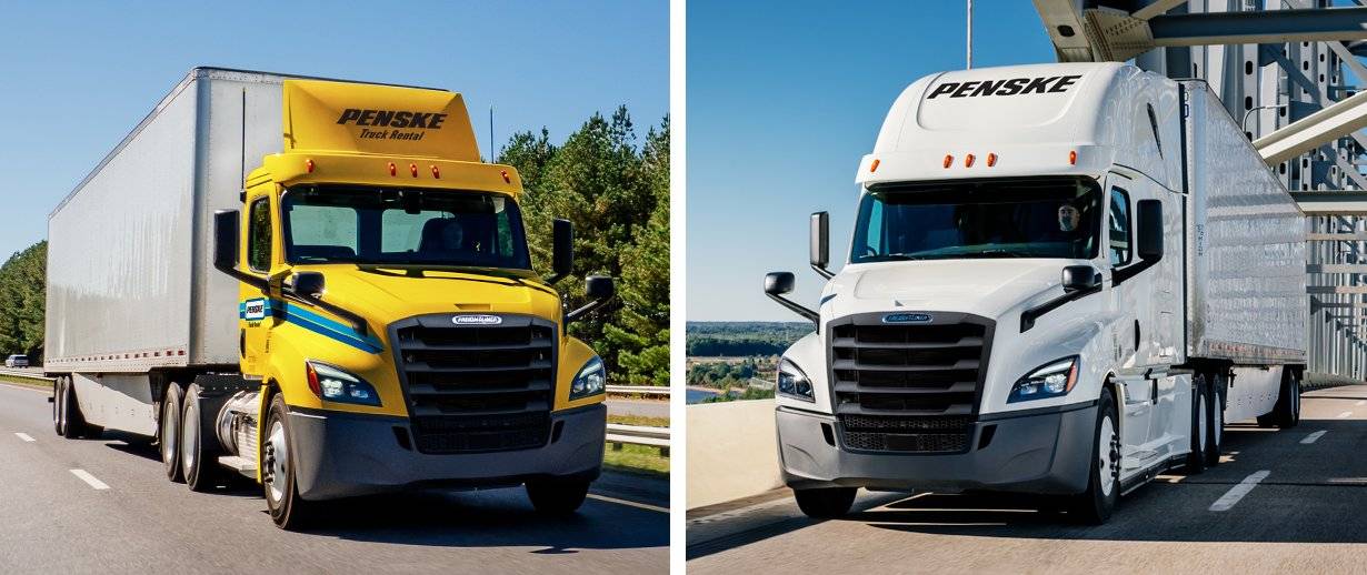 Penske tractor trailers