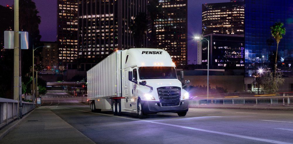 Penske Truck at night