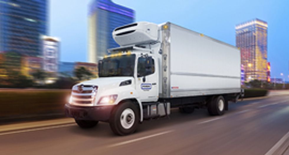 Reefer Truck on Highway