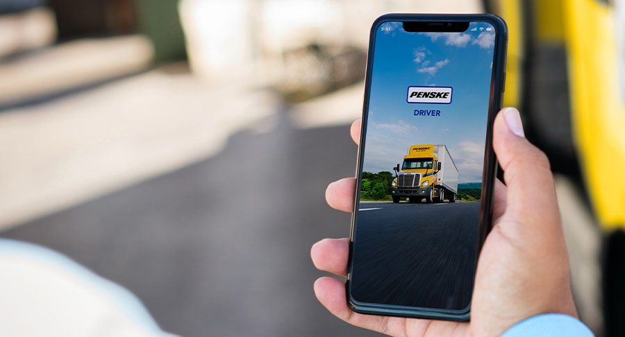 The Penske Driver™ App home screen.