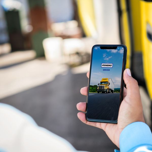 The Penske Driver™ App home screen.