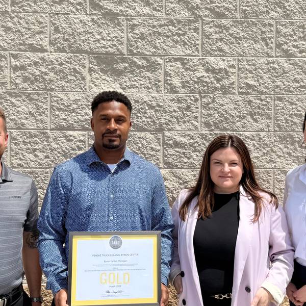 The Penske Truck Leasing location in Byron Center, Michigan, received its LEED (Leadership in Energy and Environmental Design) Gold certification.